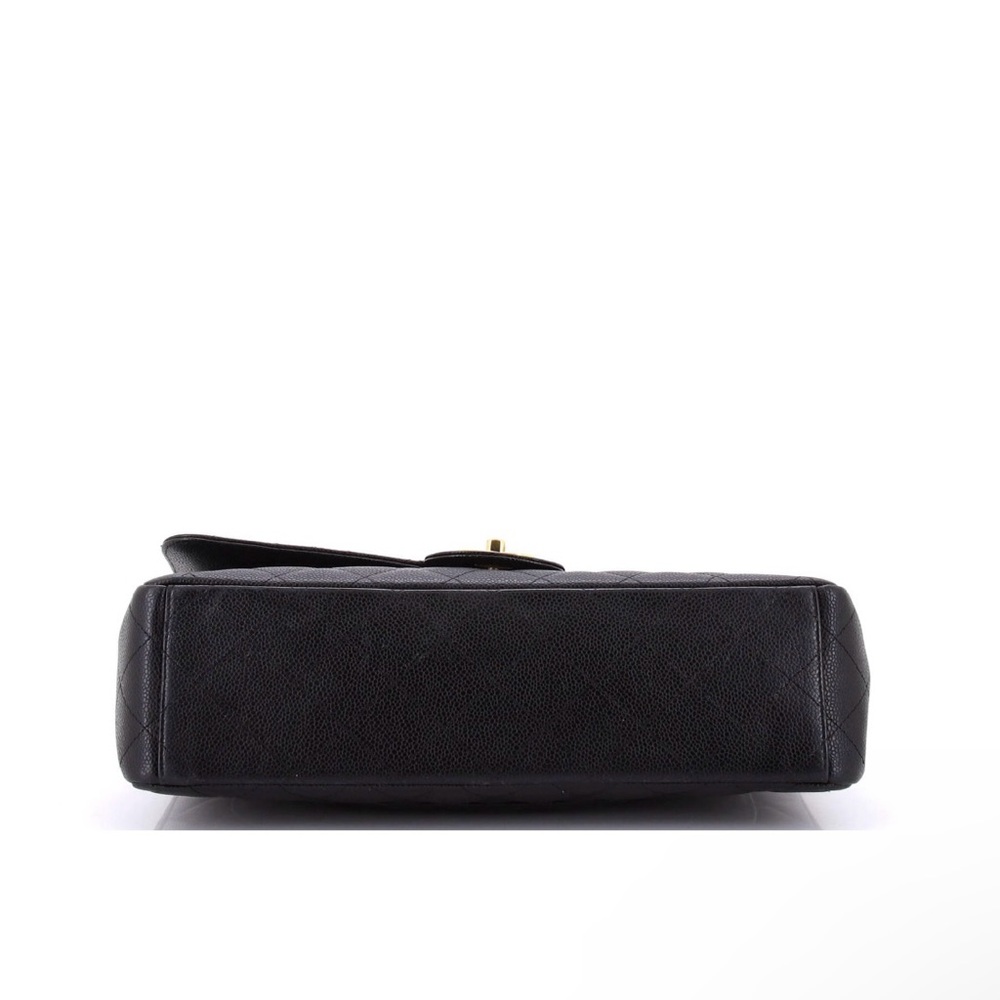 Chanel Black Quilted Leather Bag- caviar maxi in gold details (2014-2015) - Picture 5 of 11